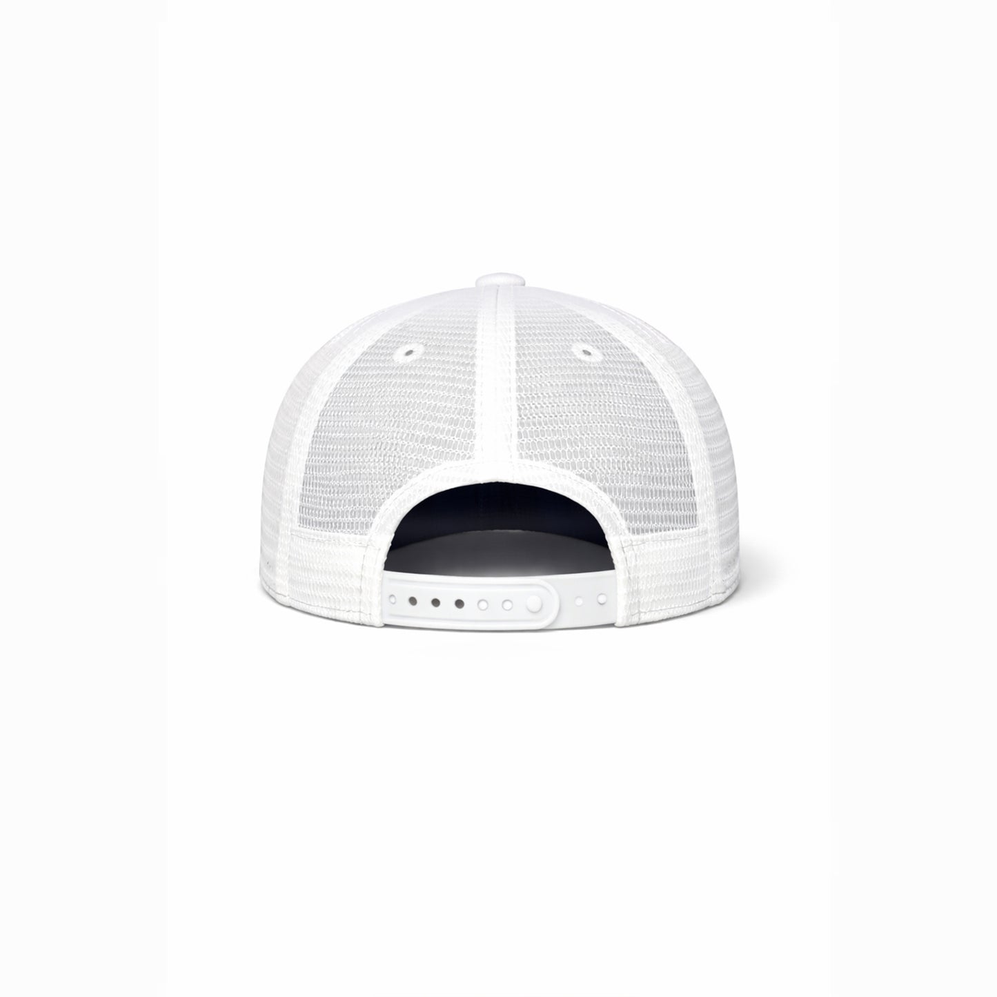 White mesh cap on a white background