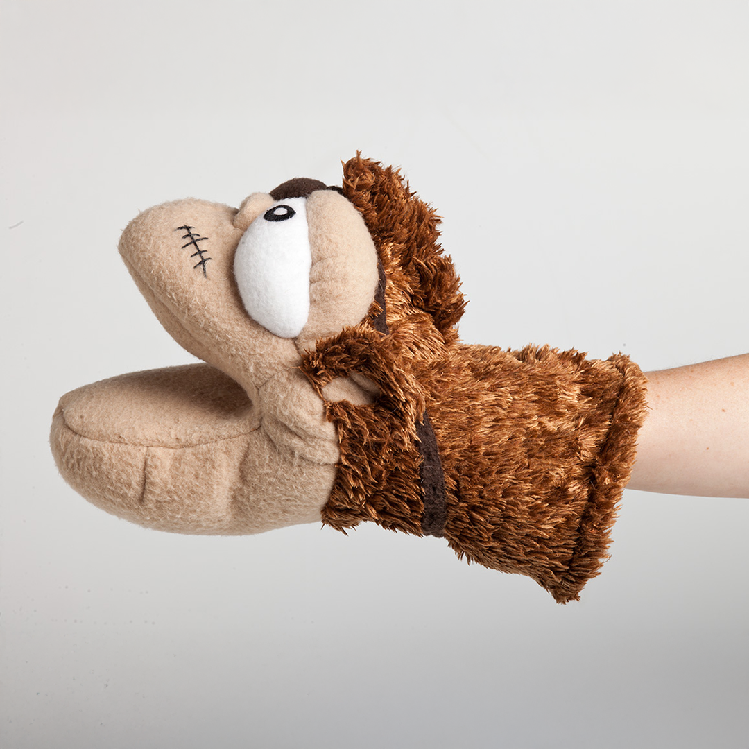 chewy chums neverbite pirate monkey plush dog toy puppet with silicon inside