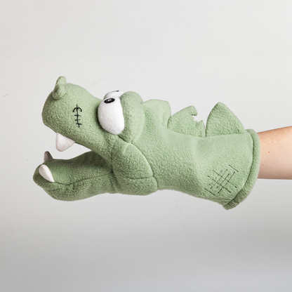 chewy chums neverbite pirate t-rex plush dog toy puppet with silicon inside