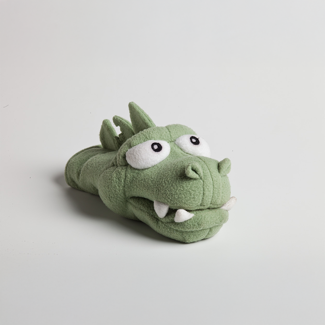 chewy chums neverbite pirate t-rex plush dog toy puppet with silicon inside