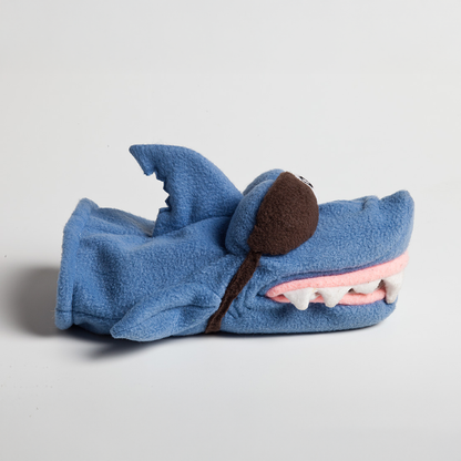 chewy chums neverbite pirate shark plush dog toy puppet with silicon inside