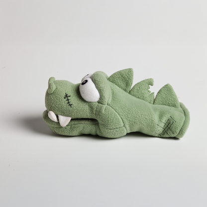 chewy chums neverbite pirate t-rex plush dog toy puppet with silicon inside