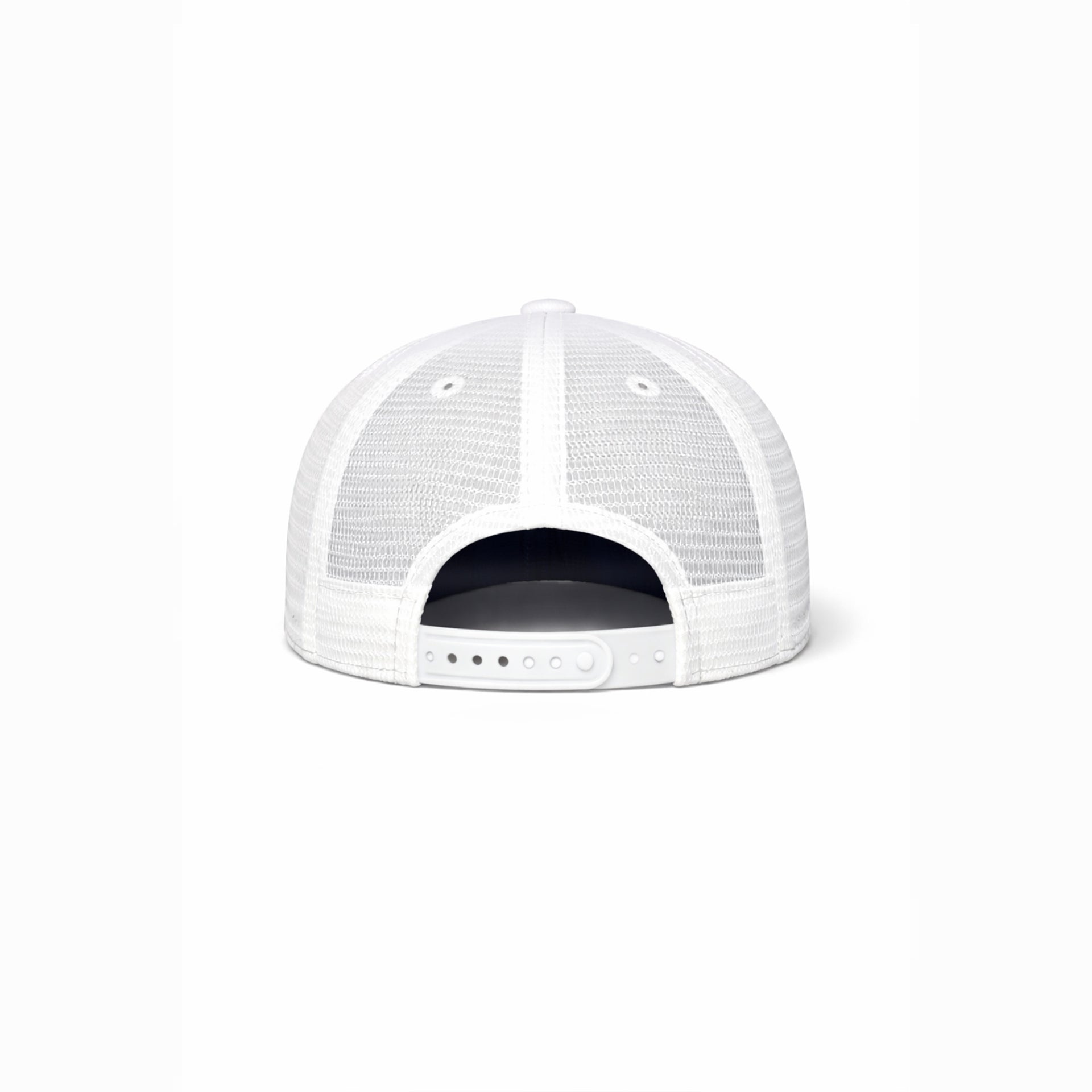 White mesh cap on a white background